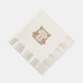 Serviette En Papier Initiales Monogrammes Art Nouveau Décor Table (Coin)