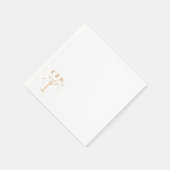 Serviette En Papier Initiales personnalisées dessinées à la main avec (Coin)