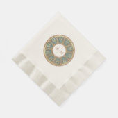 Serviette En Papier Initiations Mucha Monogram Art Nouveau Champagne G (Coin)