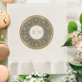 Serviette En Papier Initiations Mucha Monogram Art Nouveau Champagne G