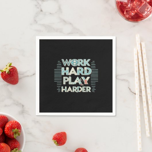 Serviette En Papier Inscription Travail dur Lecture dur classique (En situation)