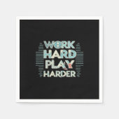 Serviette En Papier Inscription Travail dur Lecture dur classique (Devant)