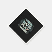 Serviette En Papier Inscription Travail dur Lecture dur classique (Coin)