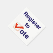 Serviette En Papier Inscrivez-Vous Au Vote 2026 (Coin)