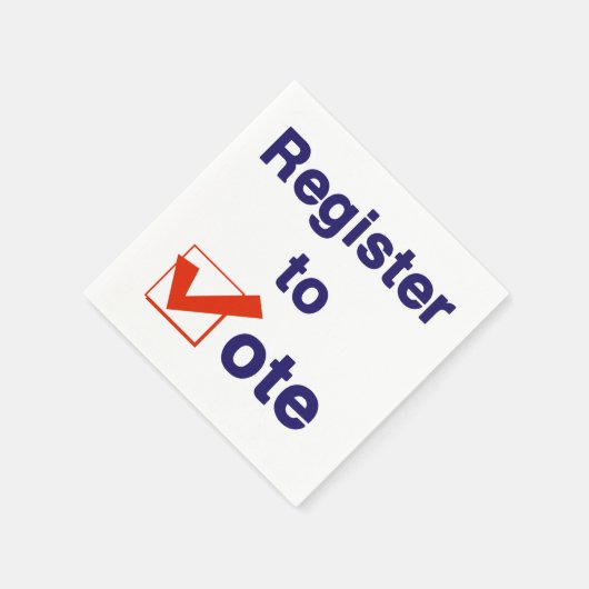 Serviette En Papier Inscrivez-Vous Au Vote 2026 (Coin)