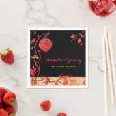 Serviette En Papier Inséparables de jardin en soirée Mariage (En situation)