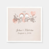 Serviette En Papier Inséparables doux (Devant)