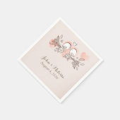 Serviette En Papier Inséparables doux (Coin)