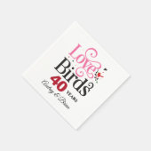 Serviette En Papier inséparables du 40e anniversaire Personnalisés (Coin)