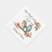 Serviette En Papier inséparables du 60e anniversaire serviettes person (Coin)