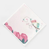 Serviette En Papier inséparables fleurs printemps papier dîner serviet (Coin)