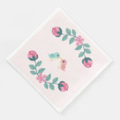 Serviette En Papier inséparables fleurs printemps papier dîner serviet (Coin)