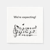 Serviette En Papier inséparables, grossesse, personnalisable (Devant)