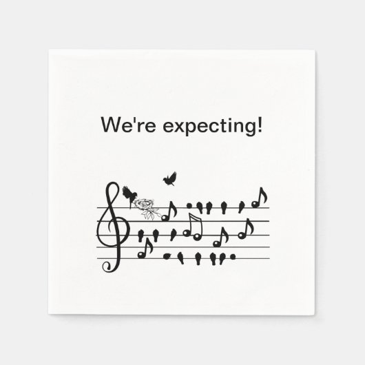 Serviette En Papier inséparables, grossesse, personnalisable (Devant)