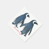 Serviette En Papier Inséparables Penguin Couple Thunder_Cove (Coin)