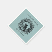 Serviette En Papier Inséparables personnalisés Mariage de couronne ser (Coin)