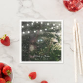 Serviette En Papier Inséparables + Pine Tree Nuit Mariage Réception (En situation)