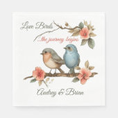 Serviette En Papier Inséparables Réception de mariage serviettes perso (Devant)