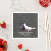 Serviette En Papier Inséparables vintages Confetti Chalkboard Mariage (En situation)