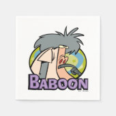 Serviette En Papier Insigne de caractère I.R. Baboon (Devant)
