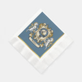 Serviette En Papier Insigne de clan Wallace personnalisé bleu (Coin)