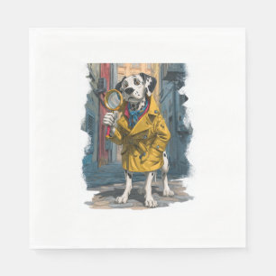Serviette En Papier Inspecteur Dalmatien - Chien de résolution de crim