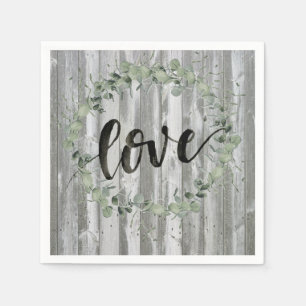 Serviette En Papier Inspiration agricole - Amour
