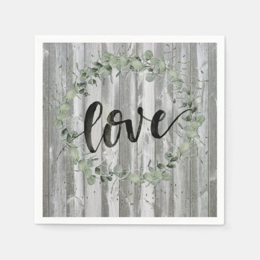 Serviette En Papier Inspiration agricole - Amour (Devant)