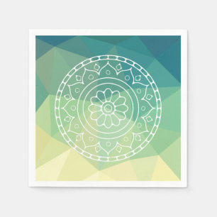 Serviette En Papier Inspiration de la fleur de Mandala
