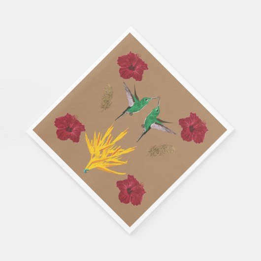 Serviette En Papier Inspiration des colibris (Coin)