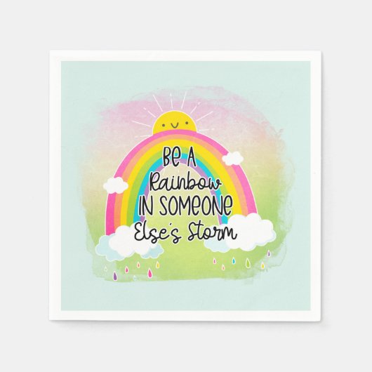 Serviette En Papier Inspirationnel mignon et coloré (Devant)