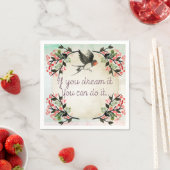 Serviette En Papier Inspirationnel Si Vous Rêvez L'Aquarelle (En situation)