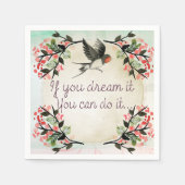 Serviette En Papier Inspirationnel Si Vous Rêvez L'Aquarelle (Devant)