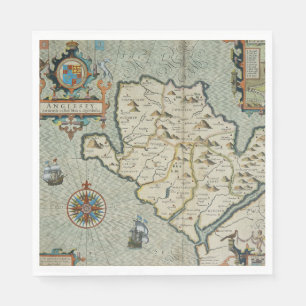 Serviette En Papier Inspiré de vieilles cartes antiques (7)