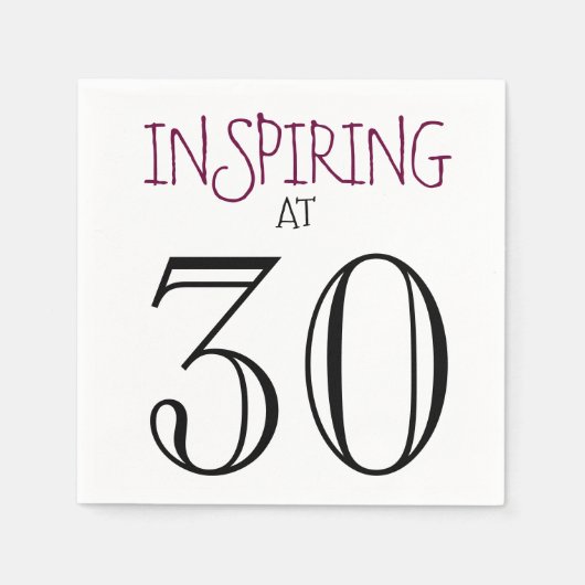 Serviette En Papier Inspirer à 30 fêtes d'anniversaire (Devant)