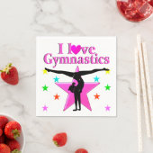 SERVIETTE EN PAPIER INSPIRER I LOVE GYMNASTICS DESIGN (En situation)