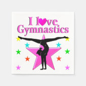 SERVIETTE EN PAPIER INSPIRER I LOVE GYMNASTICS DESIGN (Devant)