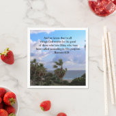 SERVIETTE EN PAPIER INSPIRING ROMANS 8:28 DESIGN (En situation)