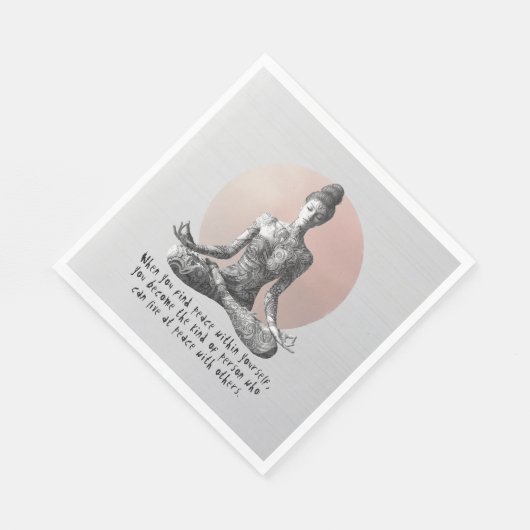 Serviette En Papier Instructeur de méditation Yoga Reiki Master Lotus (Coin)