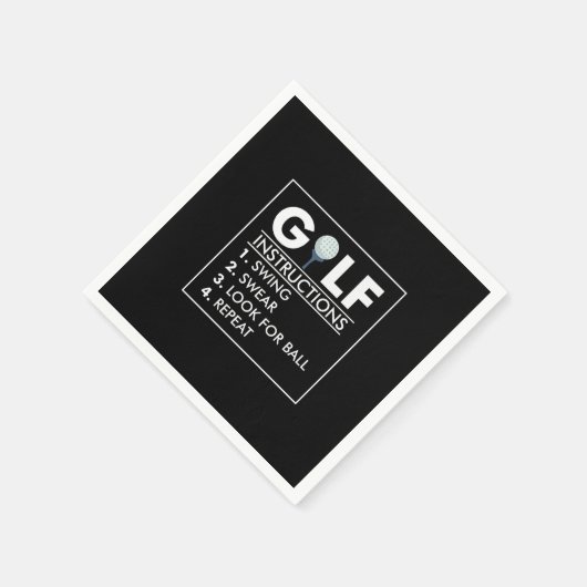 Serviette En Papier Instructions de golf Swing Sweer Look Ball Répétit (Coin)