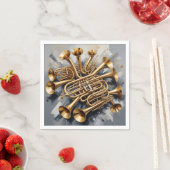 Serviette En Papier Instruments de musique (En situation)