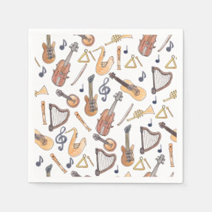 Serviette En Papier Instruments de musique