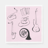 Serviette En Papier Instruments de musique (Devant)