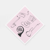 Serviette En Papier Instruments de musique (Coin)