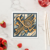 Serviette En Papier Instruments de musique (En situation)