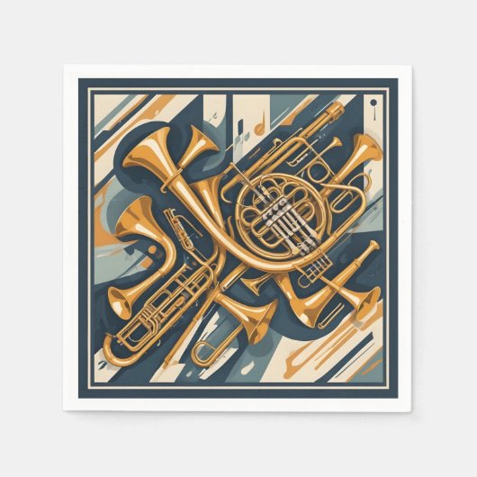 Serviette En Papier Instruments de musique (Devant)