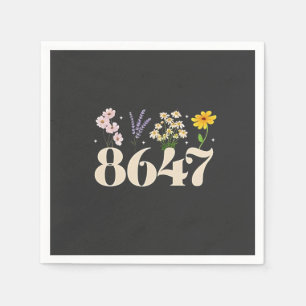 Serviette En Papier intage 8647, Anti Trump, Floral Feminist, Subtle