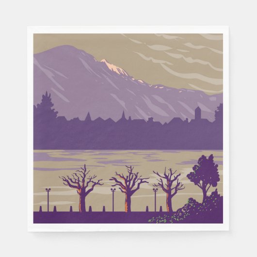Serviette En Papier Interlaken Suisse (Devant)