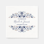 Serviette En Papier Internationale > Japonais | Koi Fish Lotus Mariage (Devant)