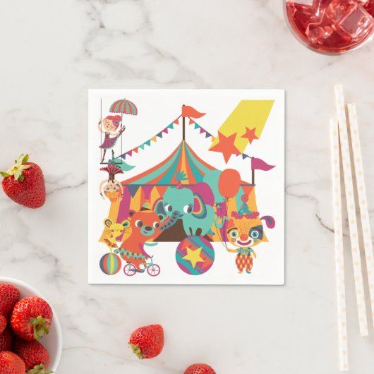 Serviette En Papier Interprètes de cirque (En situation)